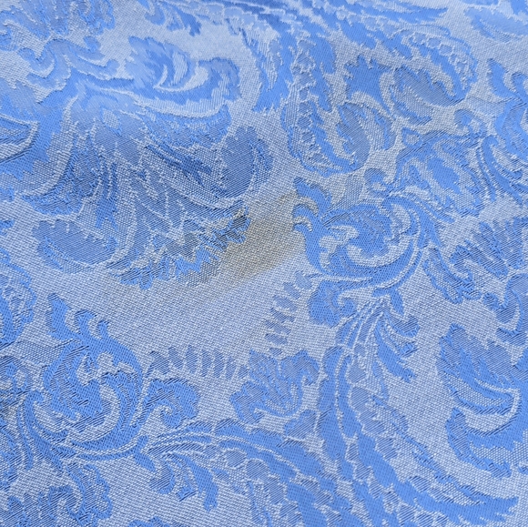 Rare-Vintage "Hanukkah" Blue Damask-Tablecloth Large 58 x 139" - Picture 2 of 14